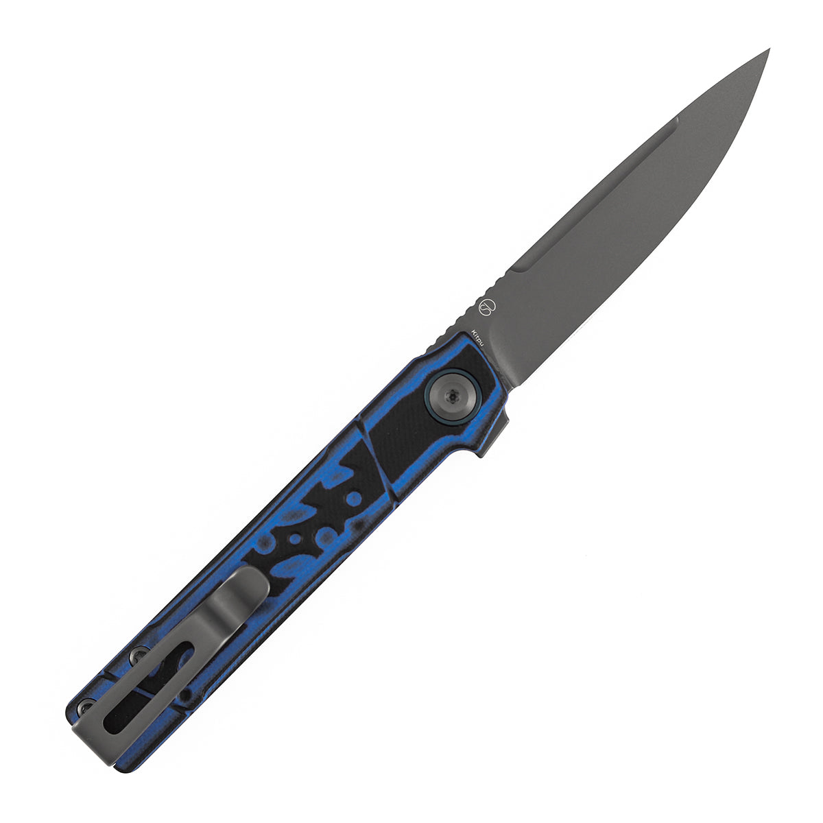 Tenable Kitpu B2123A1 blade detail – gray TiCn-coated Nitro-V drop point
