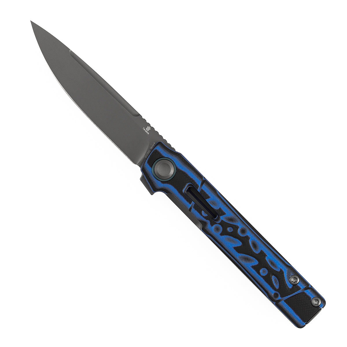 Tenable Kitpu B2123A1 open position showing TiCn-coated Nitro-V drop point blade