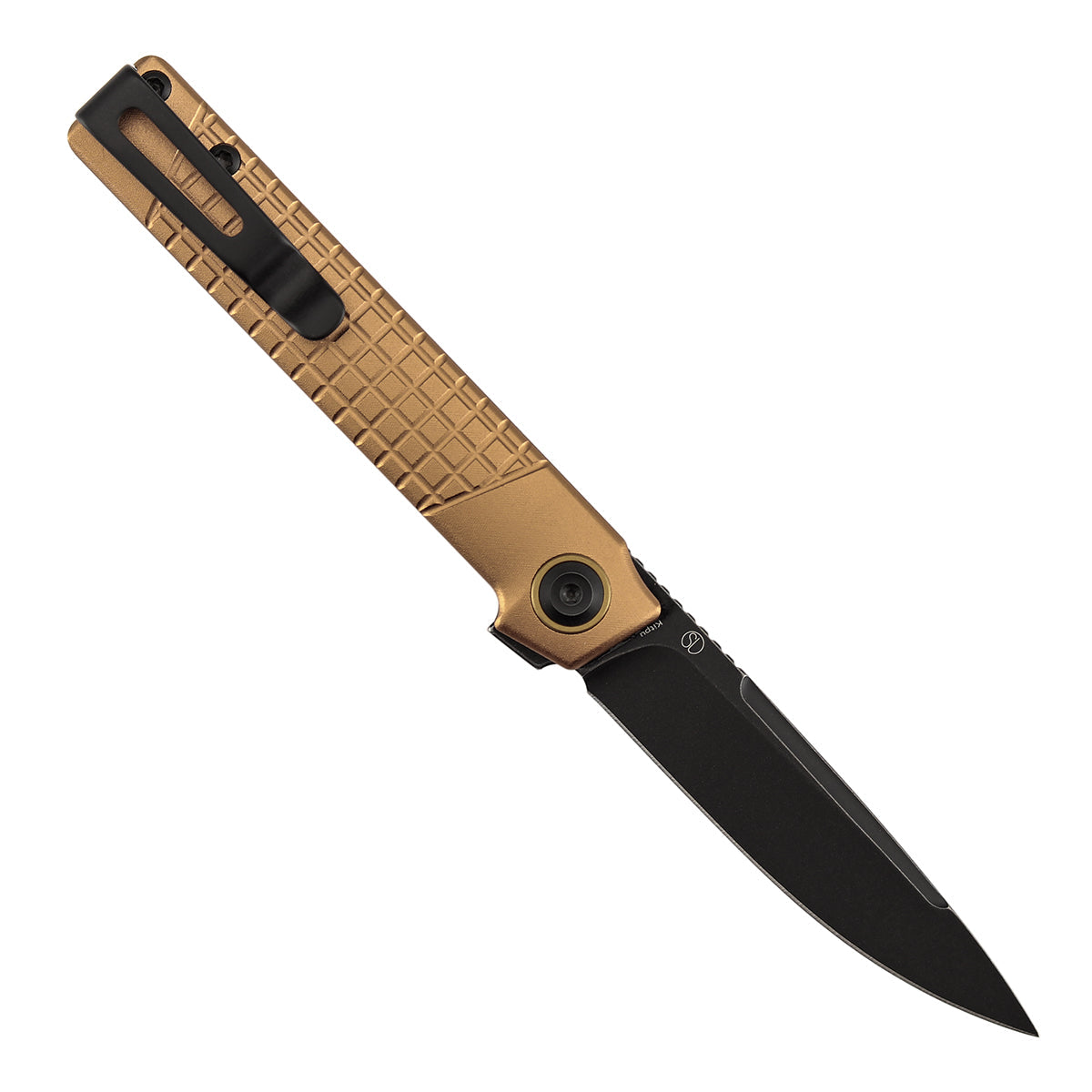 Tenable Kitpu B2123A2 bronze aluminum frag pattern handle scales
