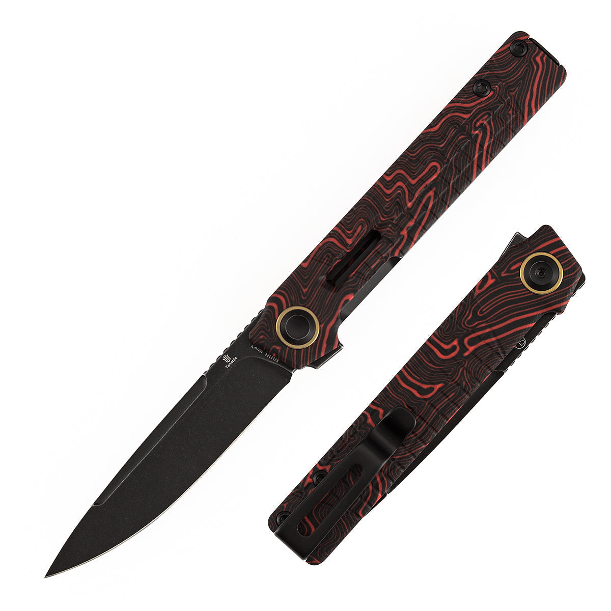 Tenable Kitpu B2123A4 front view – 2.9" blackwash Nitro-V drop point folding knife