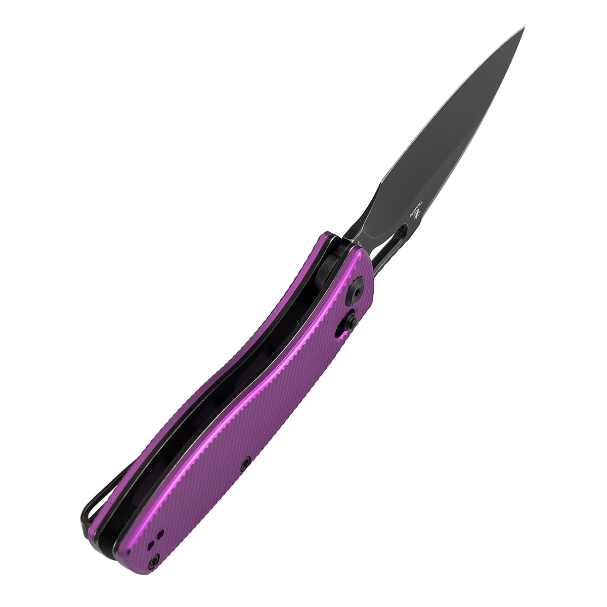 Tenable Heron B2124V1 blade detail – blackwash Nitro-V leaf-shaped