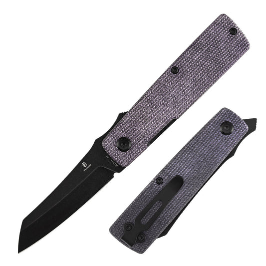 Tenable Higonokami B2135A1 front view – 3.02" Black Stonewashed D2 reverse tanto folding knife