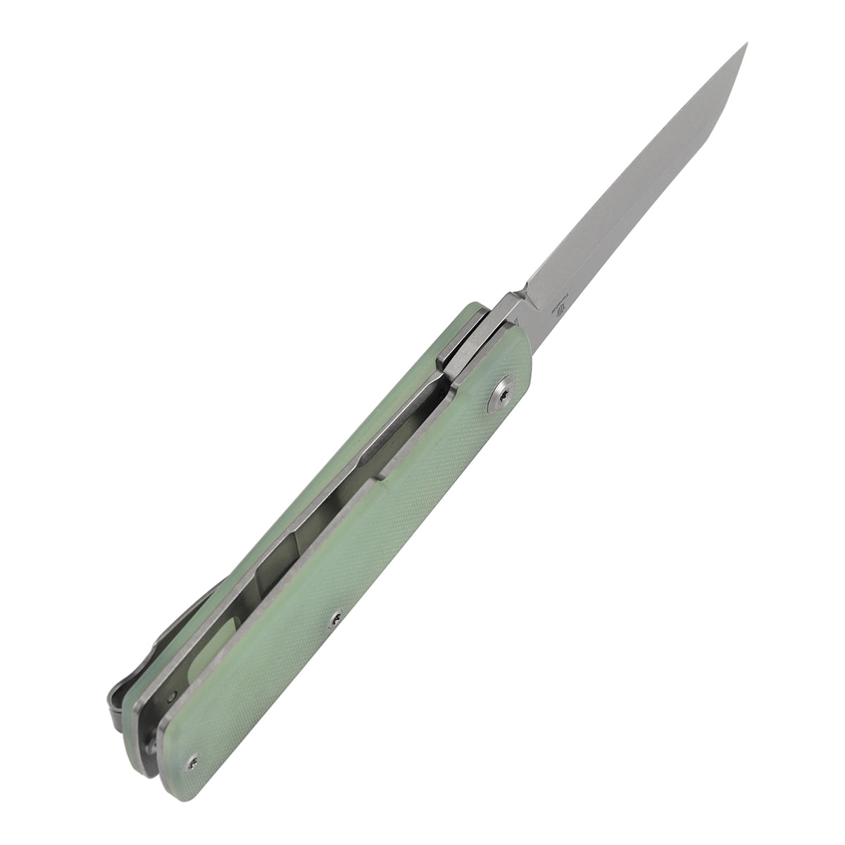 Tenable Higonokami B2135A4 blade detail – Stonewashed D2 reverse tanto
