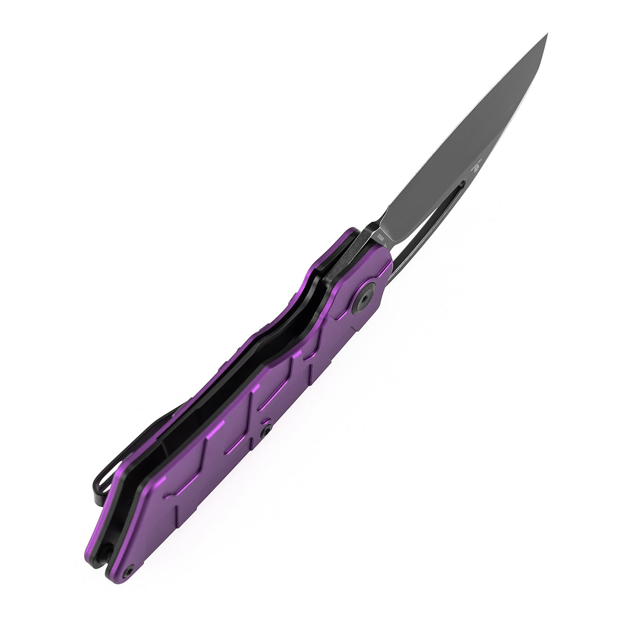 Tenable Goblin L B3016A3 blade detail – 3.08″ Blackwash 14C28N sheepsfoot, flat grind, Marshall Noble design
