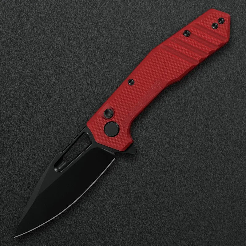Critical Strike Rowdy B508-RDBF blade detail – black finished VG10 drop point