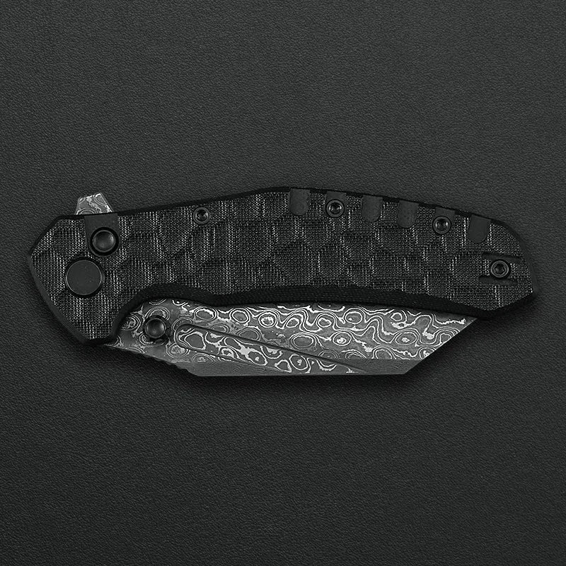 Critical Strike Shamu B510-BKTM VG10 folding knife, handle detail