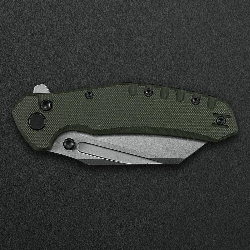 Critical Strike Shamu B510-GNSW VG10 folding knife, handle detail