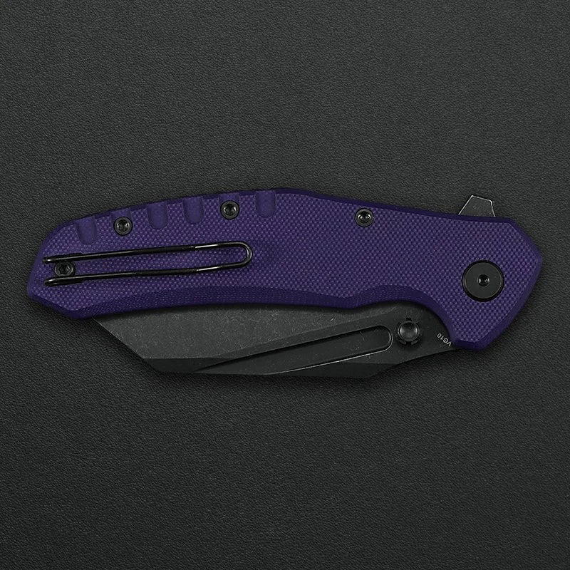 Critical Strike Shamu B510-PLBW VG10 folding knife, button lock detail