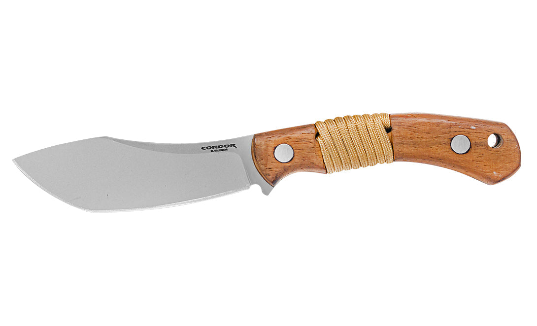 Condor Mountaineer Trail Knife 4.14" 440c steel Walnut Handle Leather Sheath
