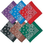 Classic Paisley Cotton Bandana - Dark Brown
