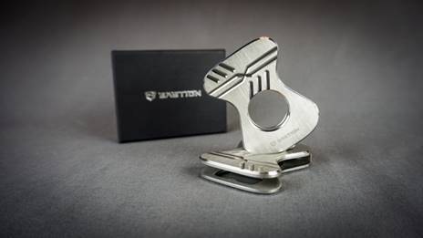Bastion Self Defense Belt Tool BAST-SELF front view - laser-welded stainless steel EDC belt tool and bottle opener
