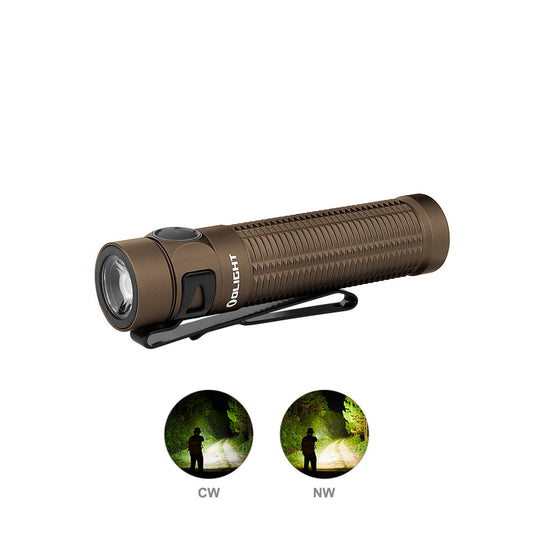 Olight Baton 3 Pro 1500 Lumen Rechargeable Flashlight - Tan