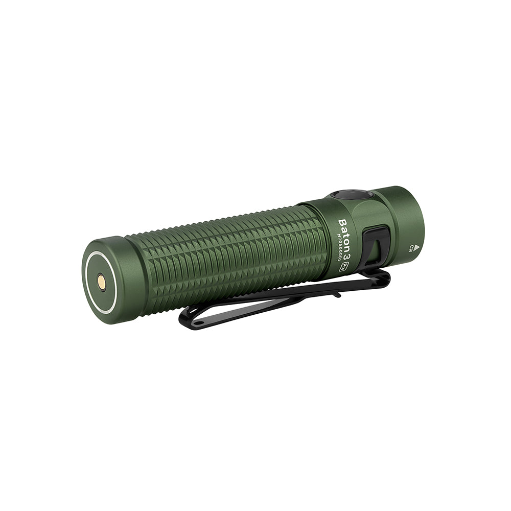 Olight Baton 3 Pro 1500 Lumen Rechargeable Flashlight - OD Green