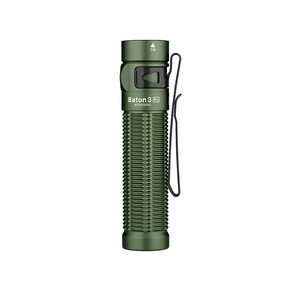 Olight Baton 3 Pro 1500 Lumen Rechargeable Flashlight - OD Green