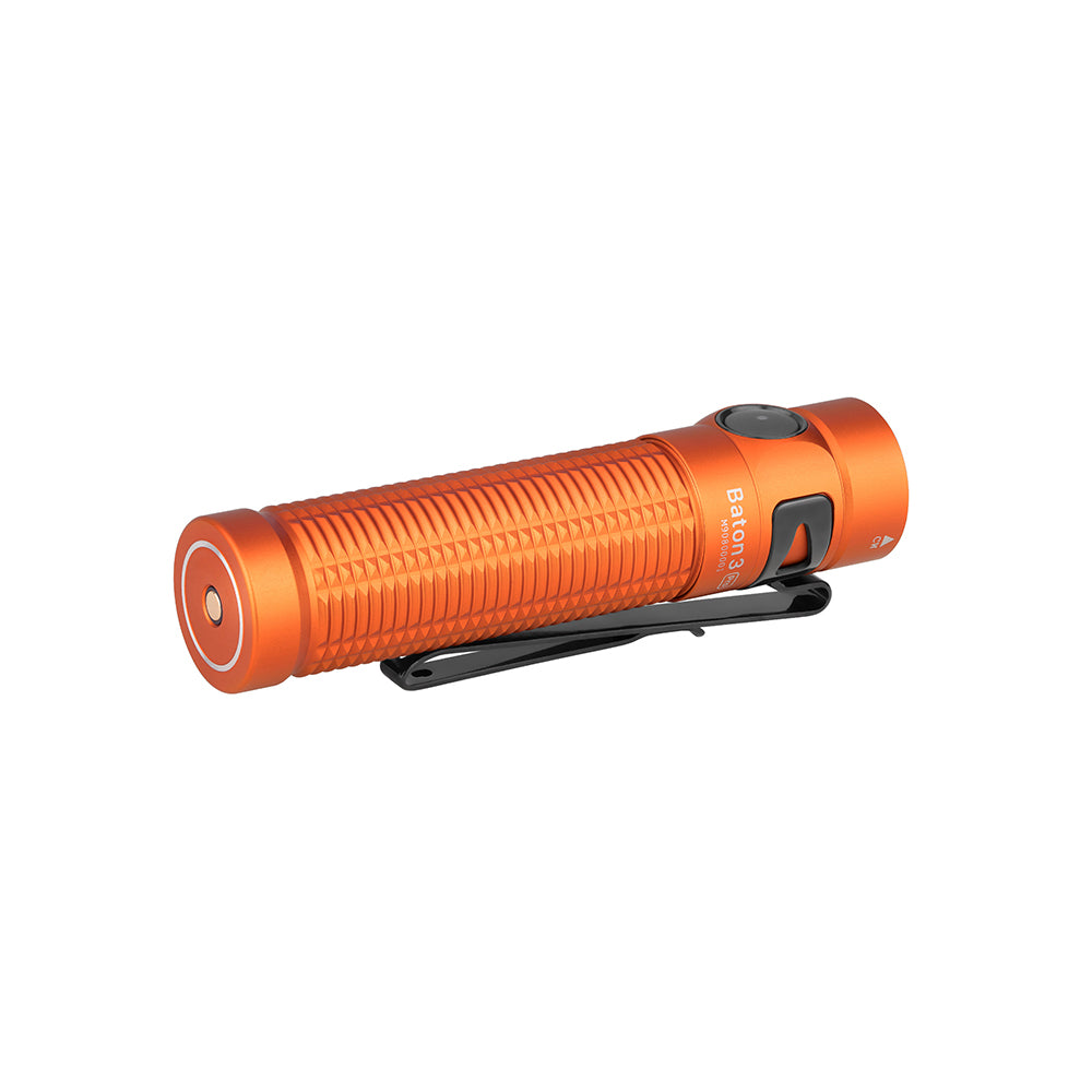 Olight Baton 3 Pro 1500 Lumen Rechargeable Flashlight - Orange