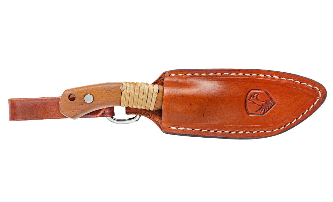 Condor Mountaineer Trail Knife 4.14" 440c steel Walnut Handle Leather Sheath
