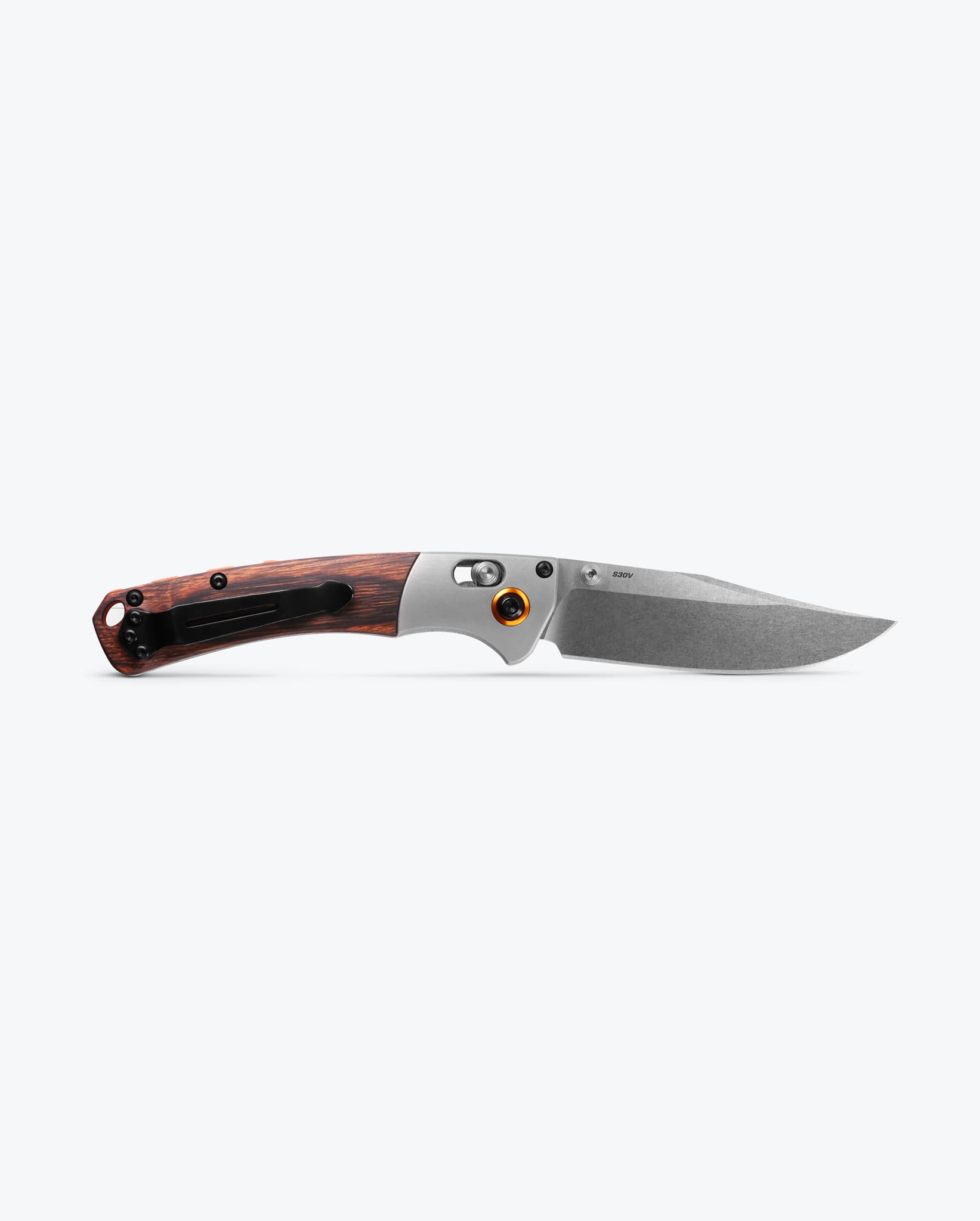 Benchmade Mini Crooked River 15085-2 blade detail – CPM-S30V clip point