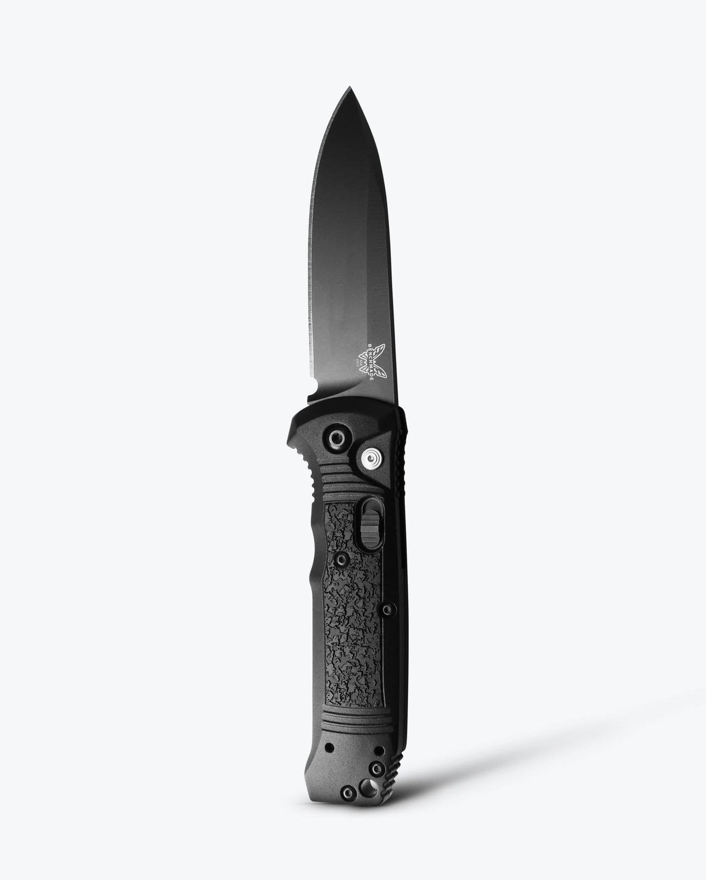 Benchmade 4400BK Casbah open position showing 3.40" black Cerakote CPM-S30V drop point blade