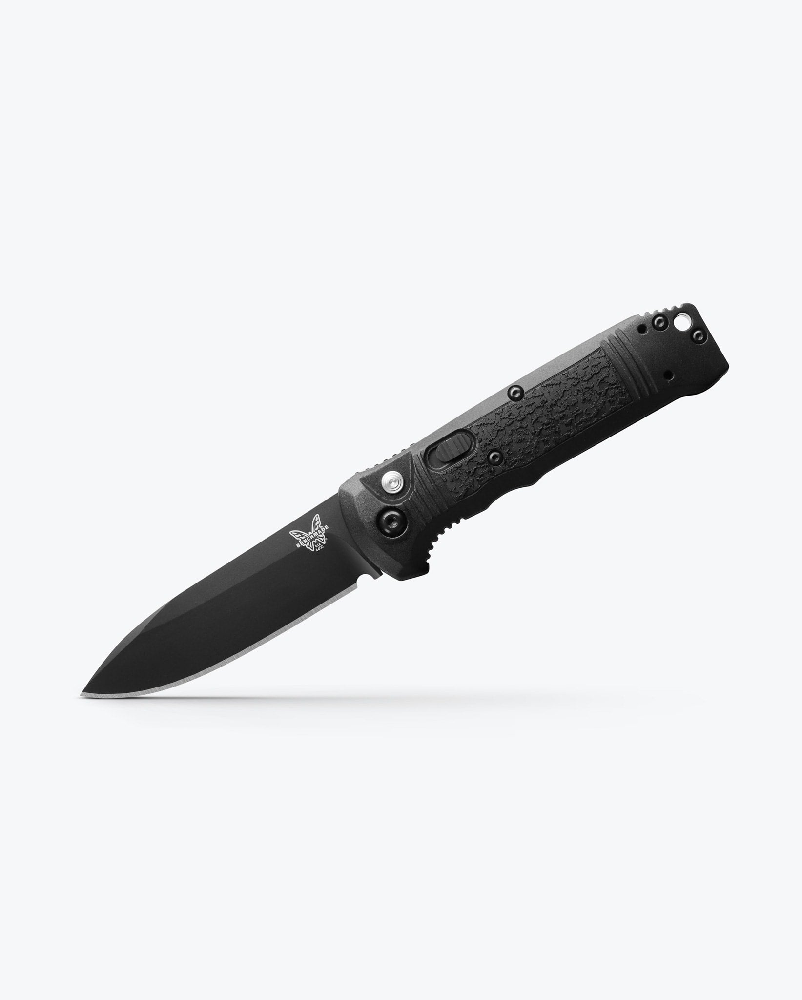 Benchmade 4400BK Casbah side profile open view – black Cerakote CPM-S30V drop point automatic knife