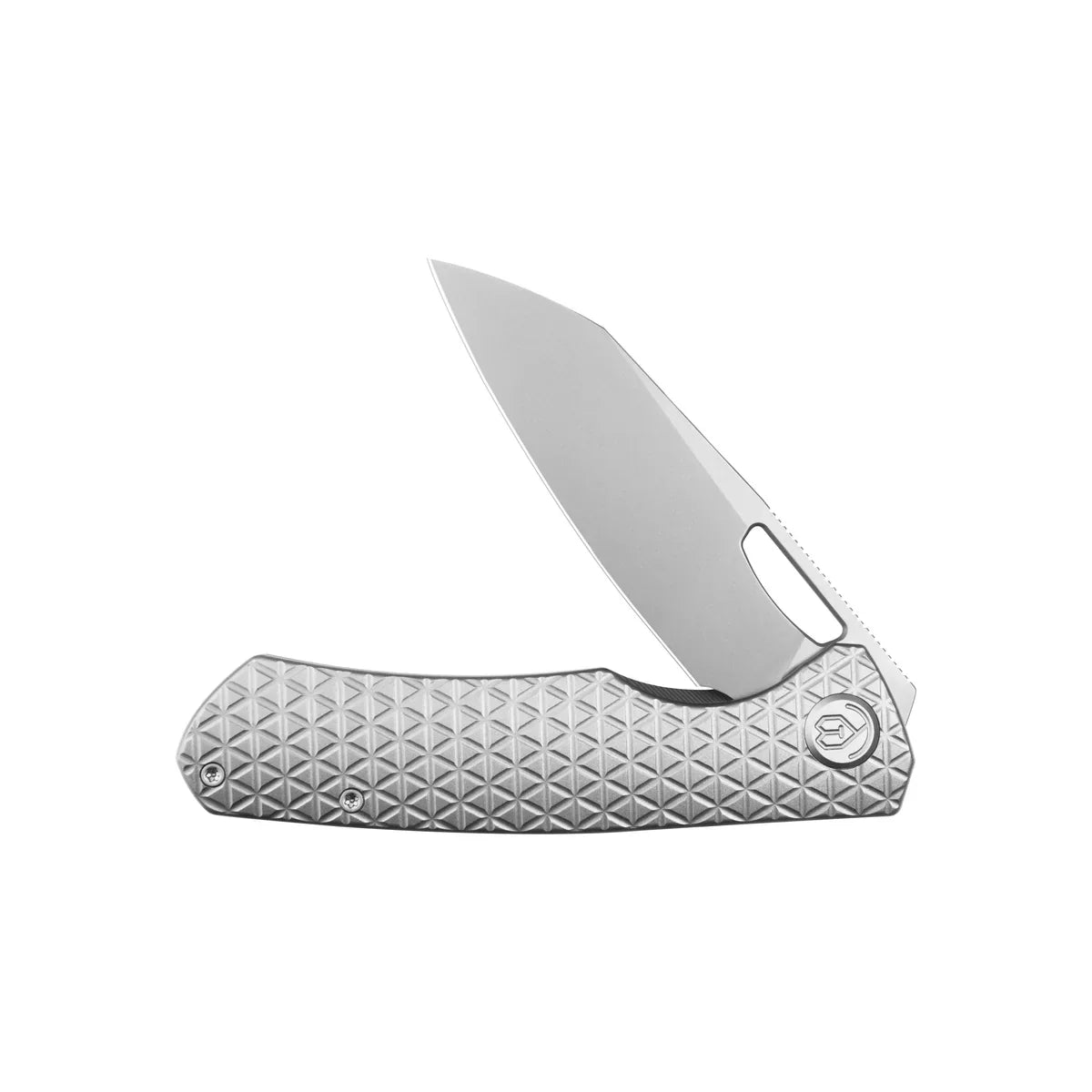 KB Socius Folding Knife 3.46" S90V Tanto Blade Gray Titanium Handle KB300A
