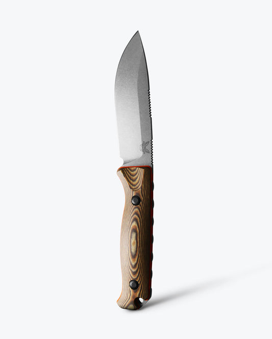 Benchmade Saddle Mountain Skinner 15002-1 front view – 4.2″ CPM-S90V drop point hunting knife