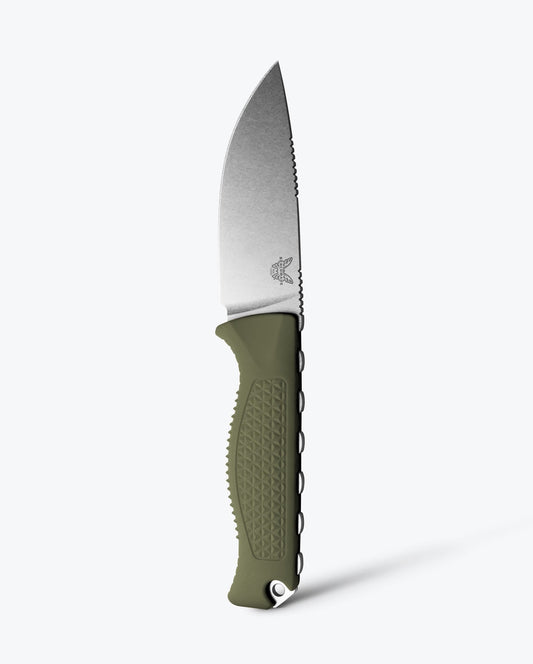 Benchmade Steep Country 15006-01 front view – 3.5″ CPM-S30V drop point hunting knife