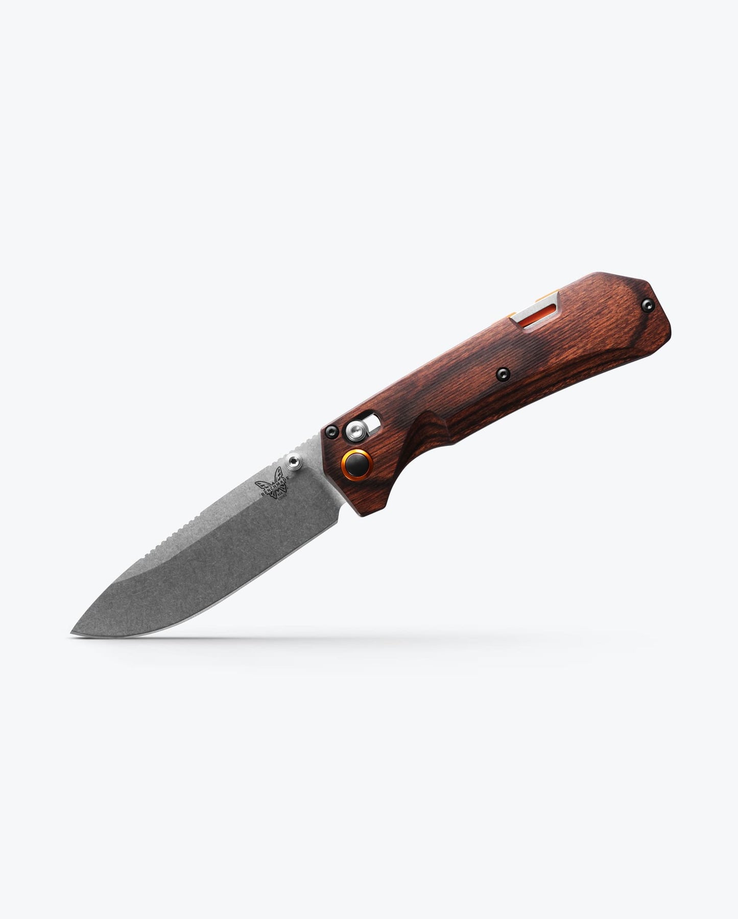 Benchmade Grizzly Creek 15062 open position showing CPM-S30V drop point blade