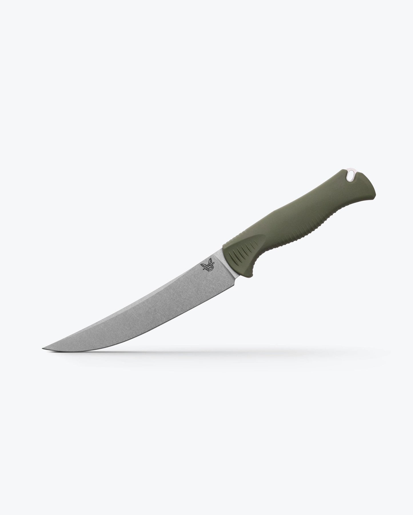 Benchmade Meatcrafter 15500-04 blade detail – CPM-154 Stonewash trailing point