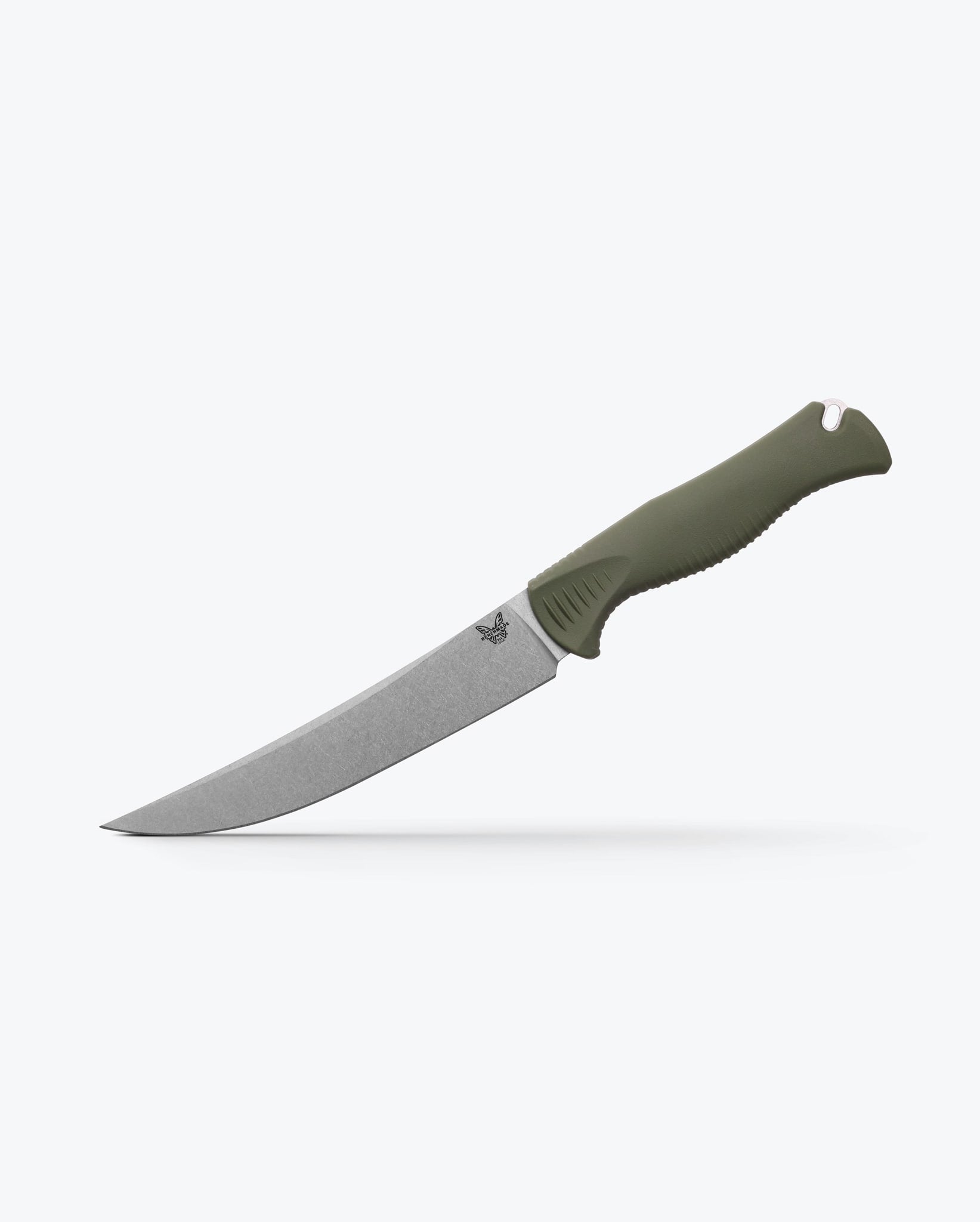 Benchmade Meatcrafter 15500-04 blade detail – CPM-154 Stonewash trailing point