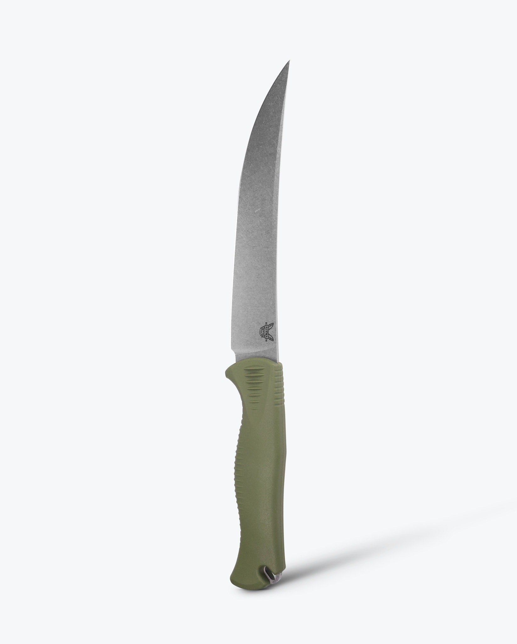 Benchmade Meatcrafter 15500-04 front view – 6″ CPM-154 trailing point fixed blade