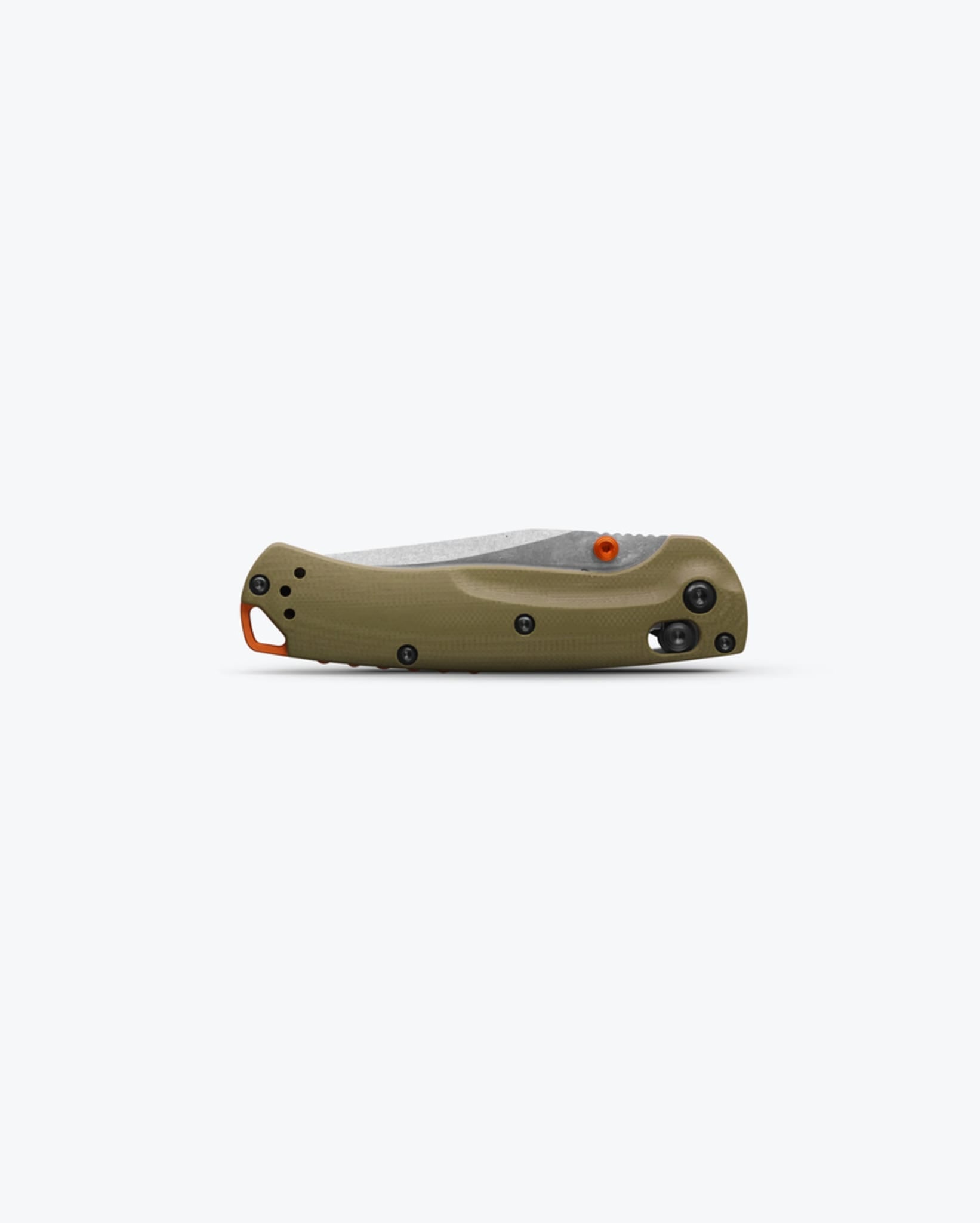 Benchmade Mini Taggedout 15534 closed view – OD Green G10 handle