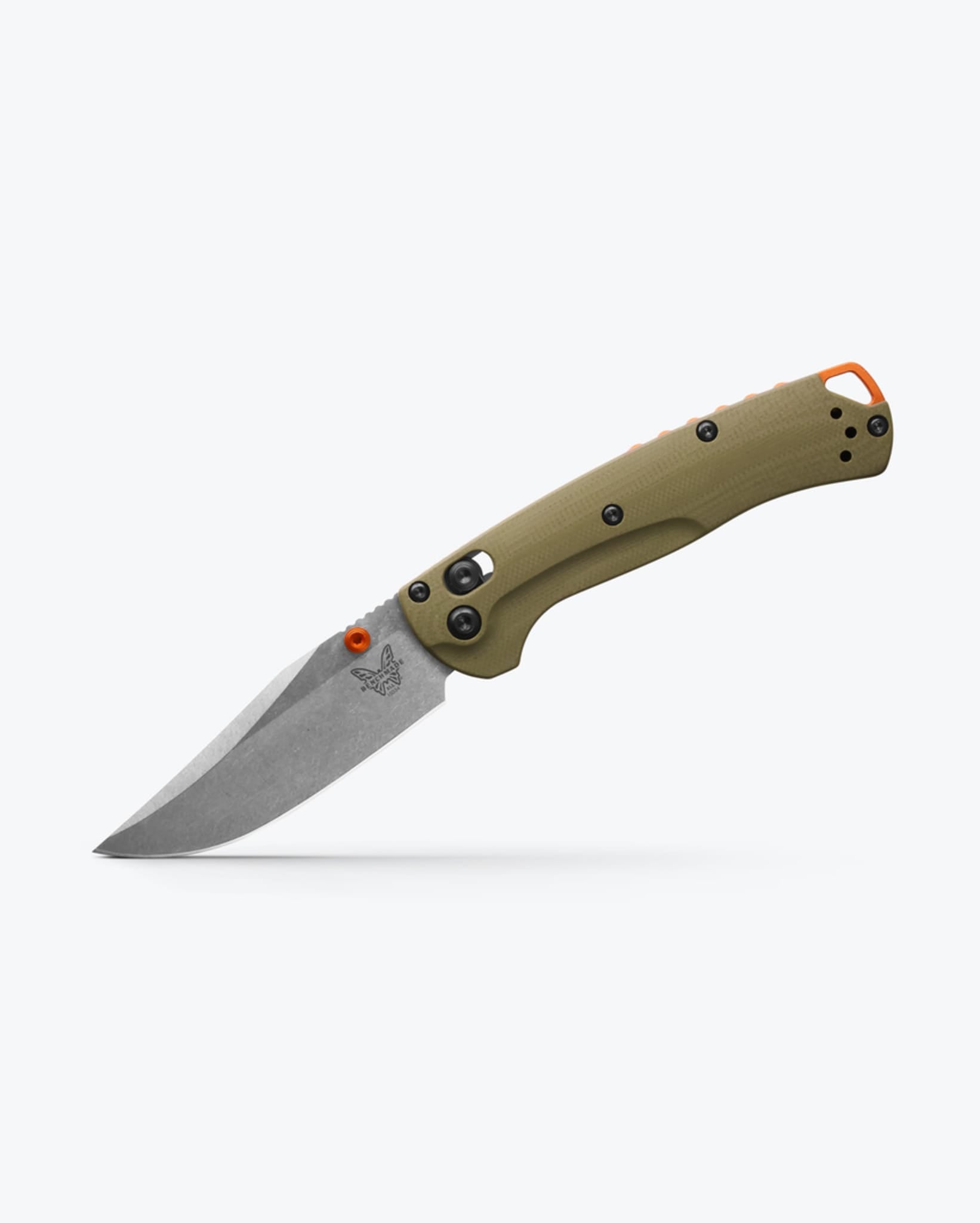 Benchmade Mini Taggedout 15534 open position showing CPM-S45VN clip point blade