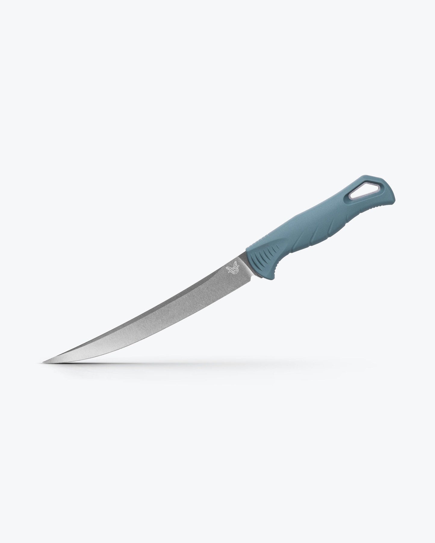 Benchmade Fishcrafter 18010 blade detail – satin CPM-MagnaCut trailing point