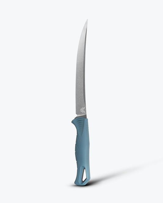 Benchmade Fishcrafter 18010 front view – 7″ CPM-MagnaCut trailing point fillet knife