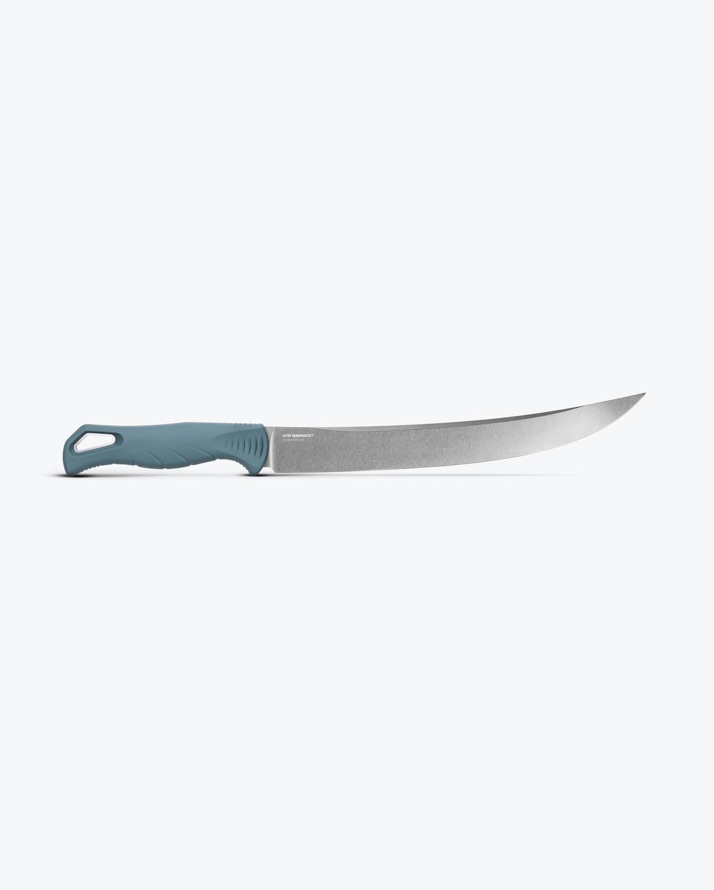 Benchmade Fishcrafter 18020 full view – 9″ MagnaCut fillet knife with Depth Blue Santoprene handle
