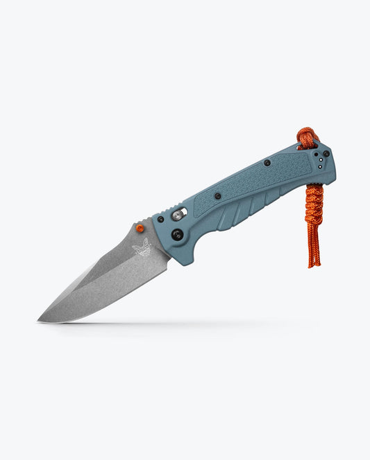 Benchmade Adira 18060 open position showing CPM-MagnaCut drop point blade