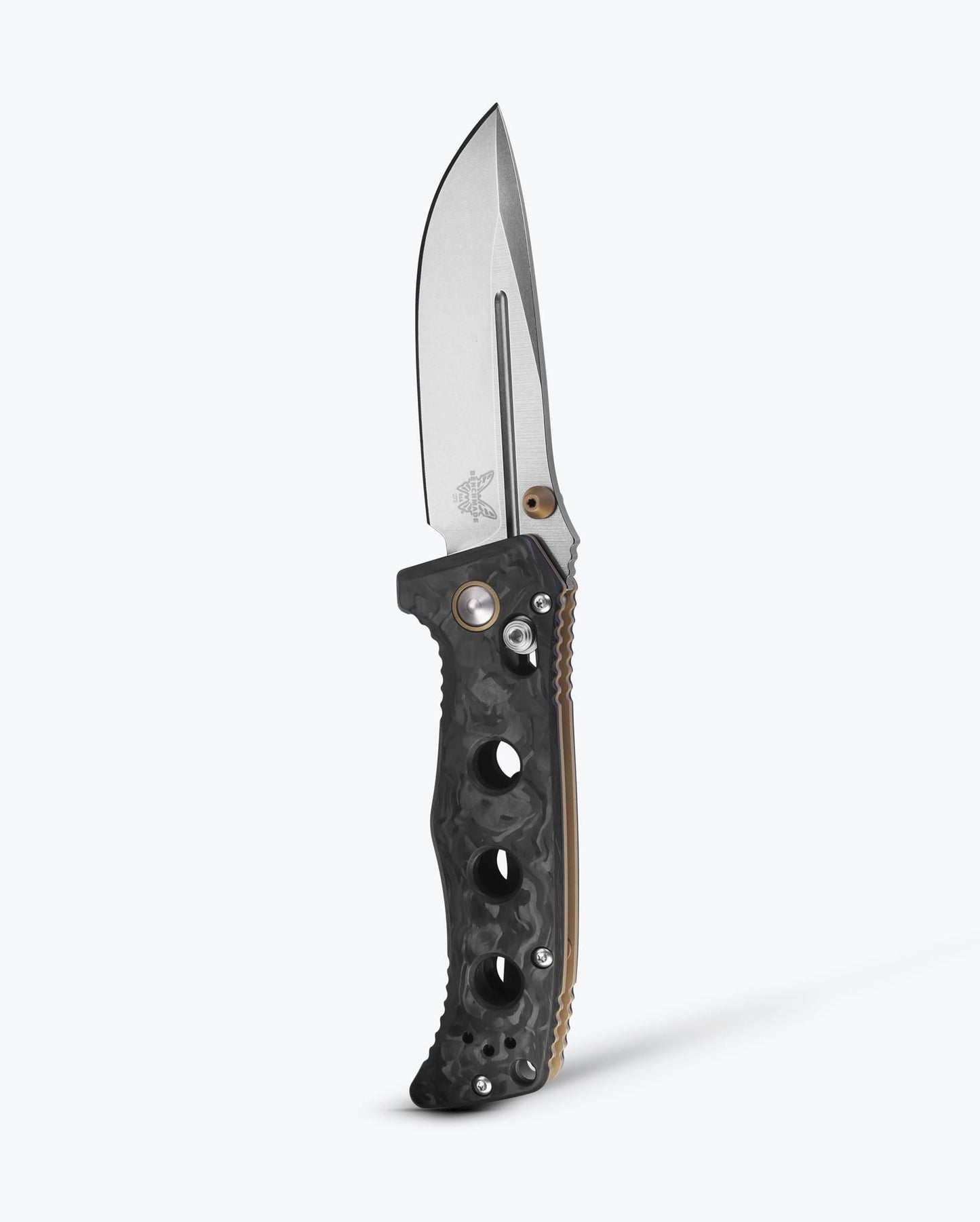 Benchmade 273-03 Mini Adamas front view, 3.25″ CPM-MagnaCut satin drop point folding knife
