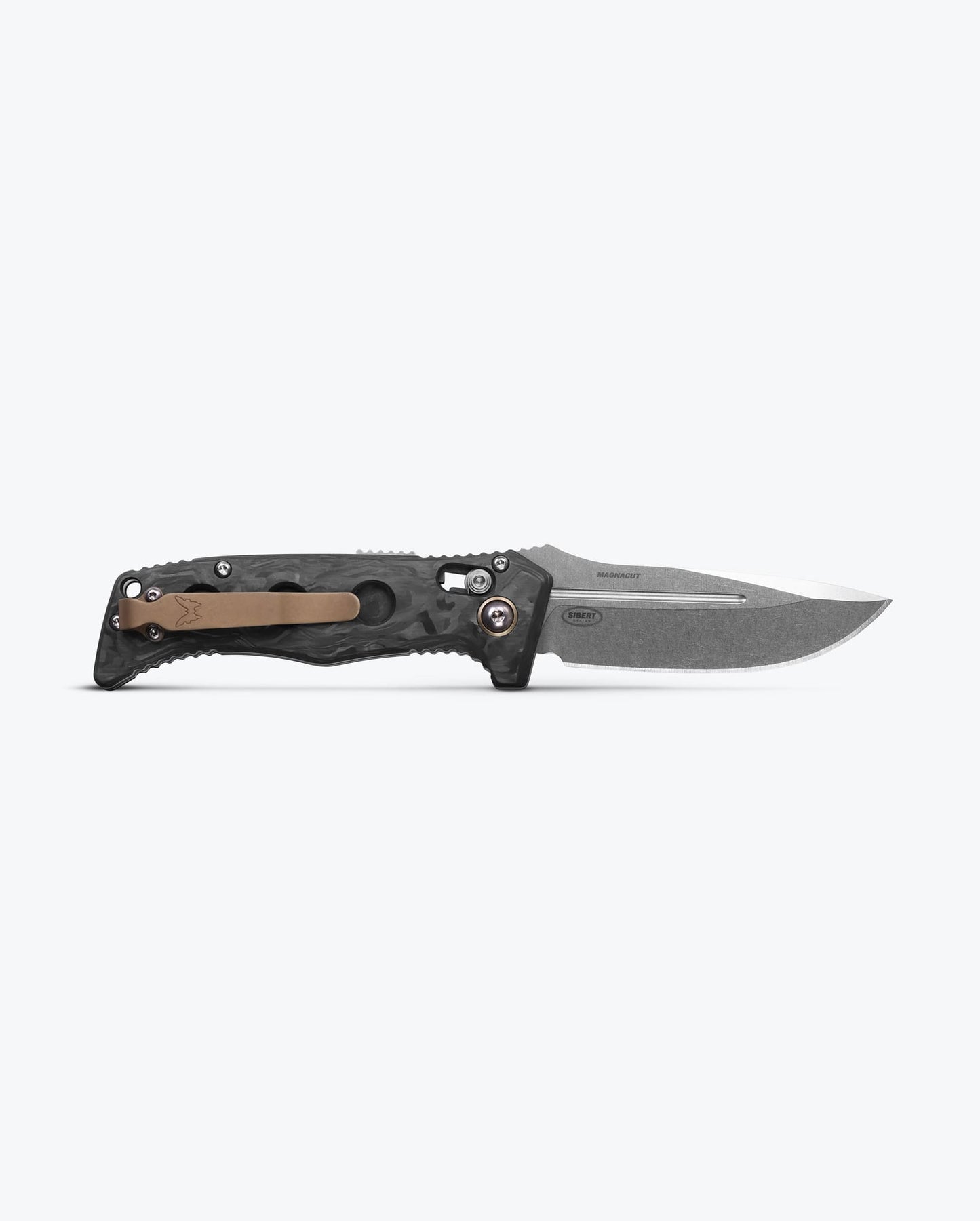 Benchmade 2730-03 Mini Auto Adamas bronze pocket clip detail