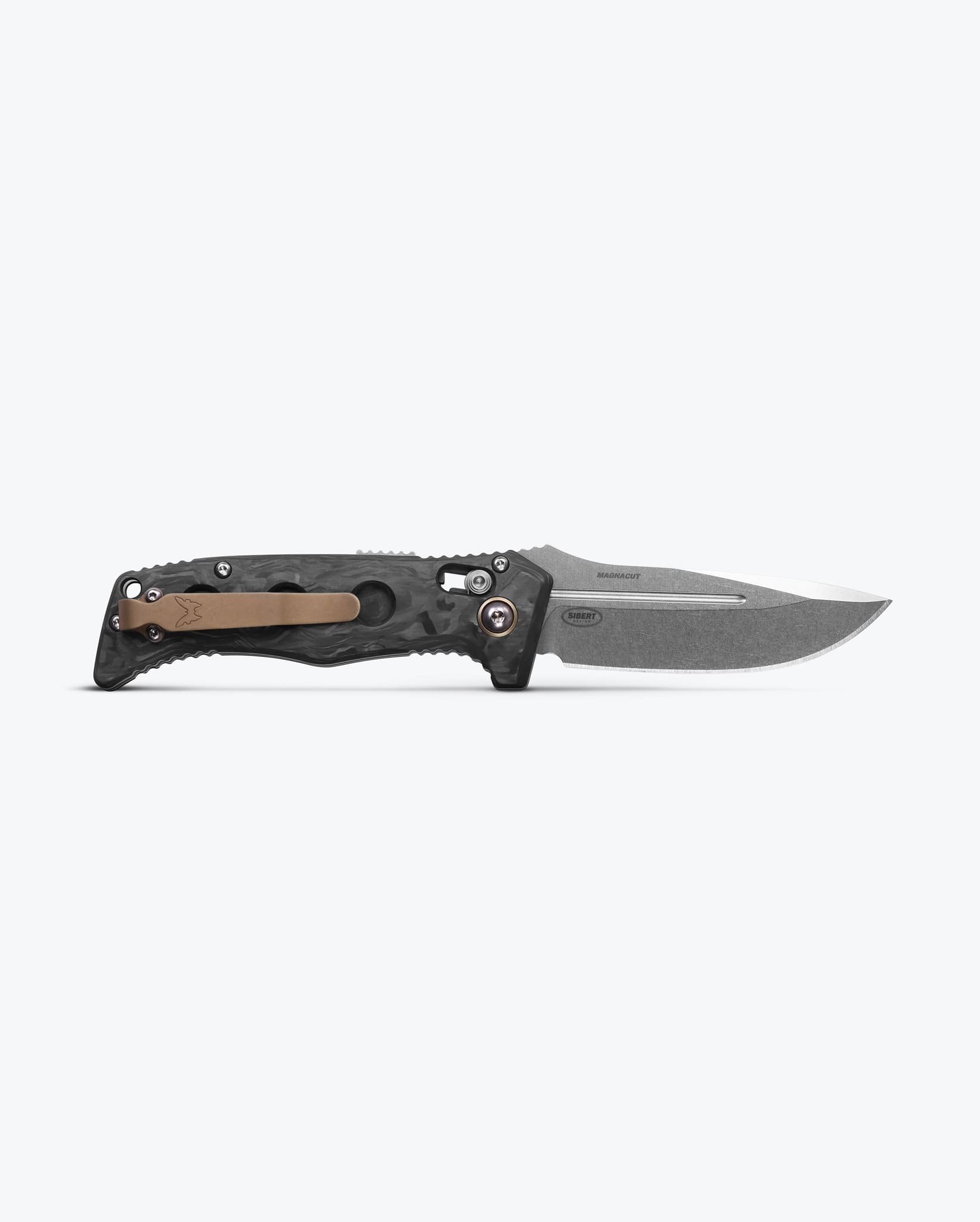 Benchmade 2730-03 Mini Auto Adamas bronze pocket clip detail