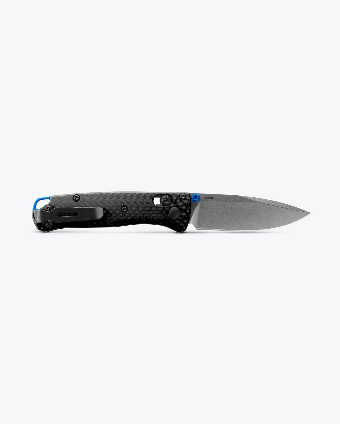 Benchmade Mini Bugout 533-3 blade detail, satin CPM-S90V drop-point