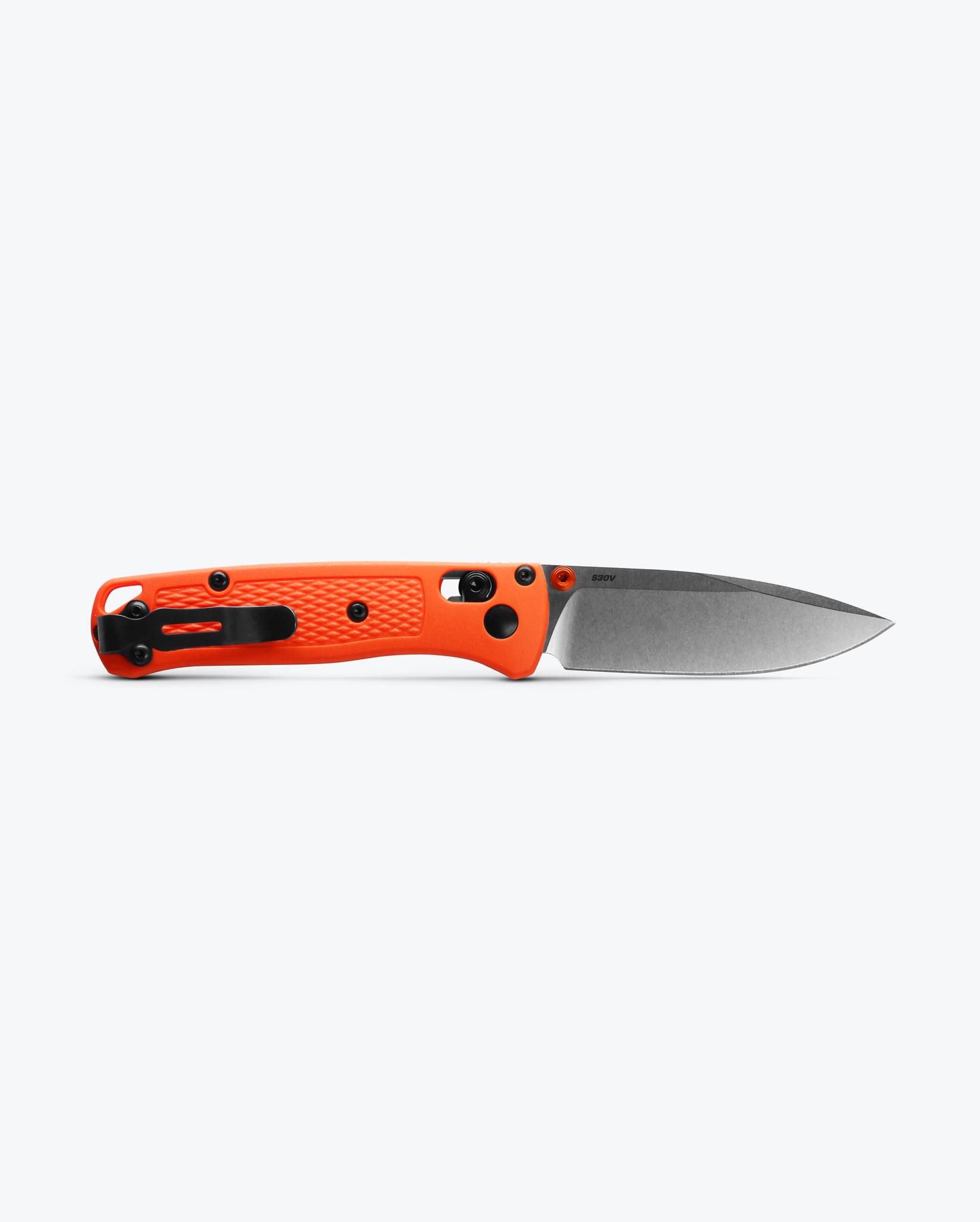 Benchmade Mini Bugout 533 blade detail, satin CPM-S30V drop-point