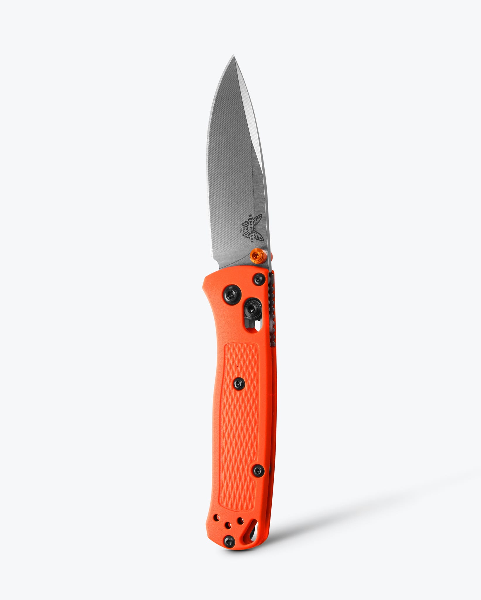 Benchmade Mini Bugout 533 front view, 2.82 inch satin CPM-S30V drop-point folding knife