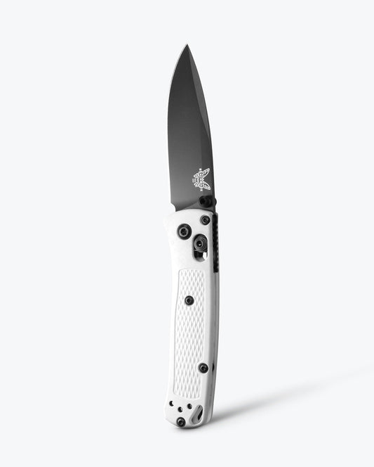 Benchmade Mini Bugout 533BK-1 front view, 2.82 inch black CPM-S30V drop-point folding knife