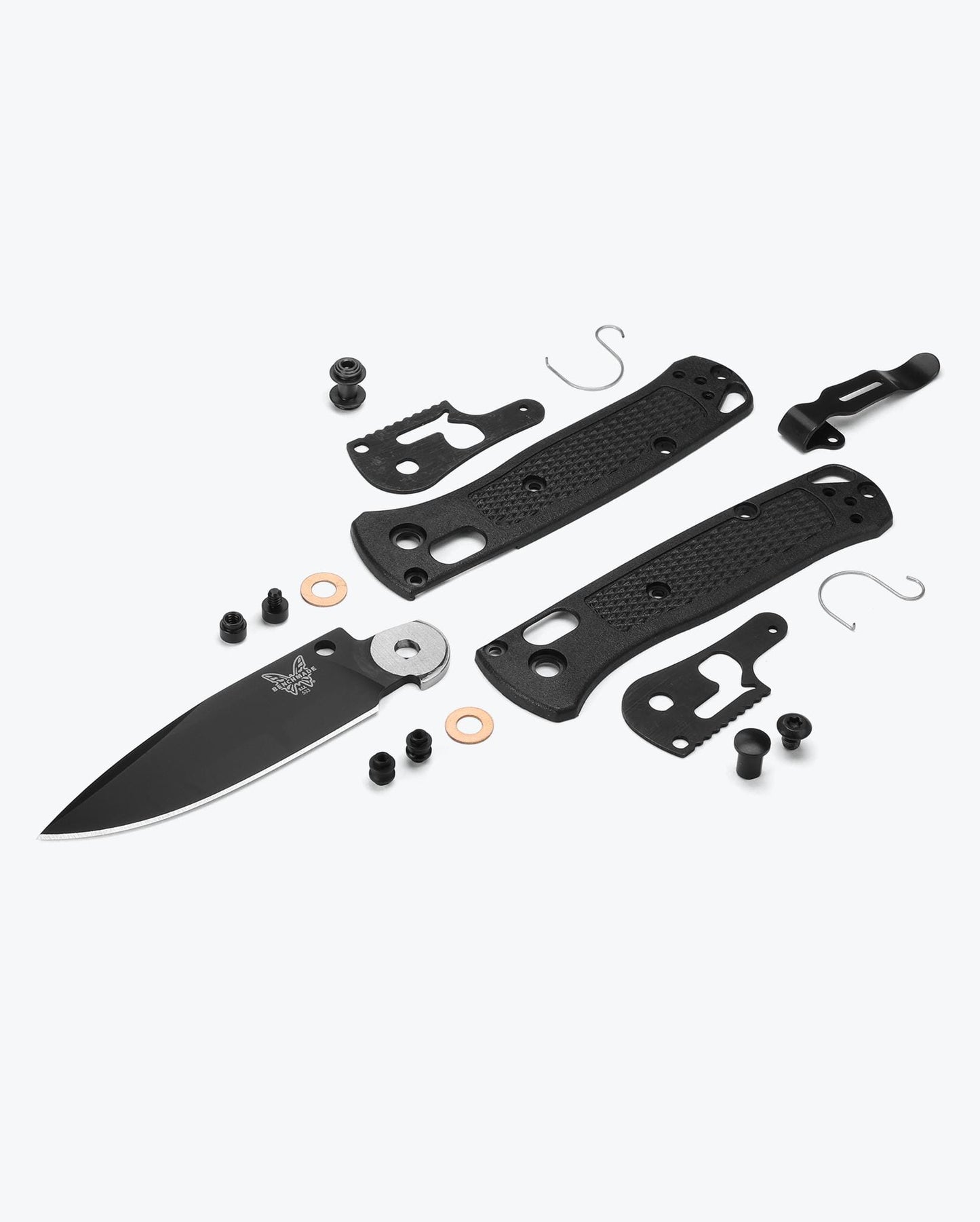 Benchmade Mini Bugout 533BK-2 black CF-Elite handle and component detail