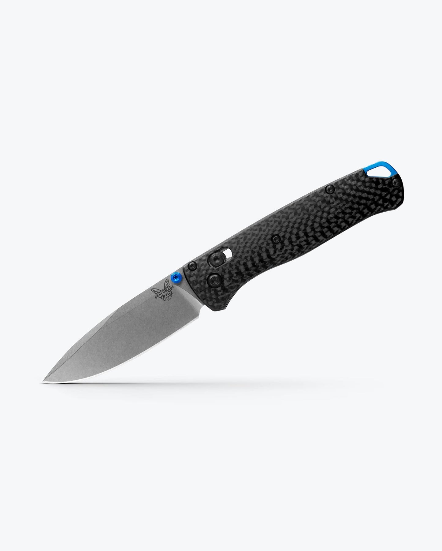 Benchmade Bugout 535-3 open position showing CPM-S90V drop-point blade
