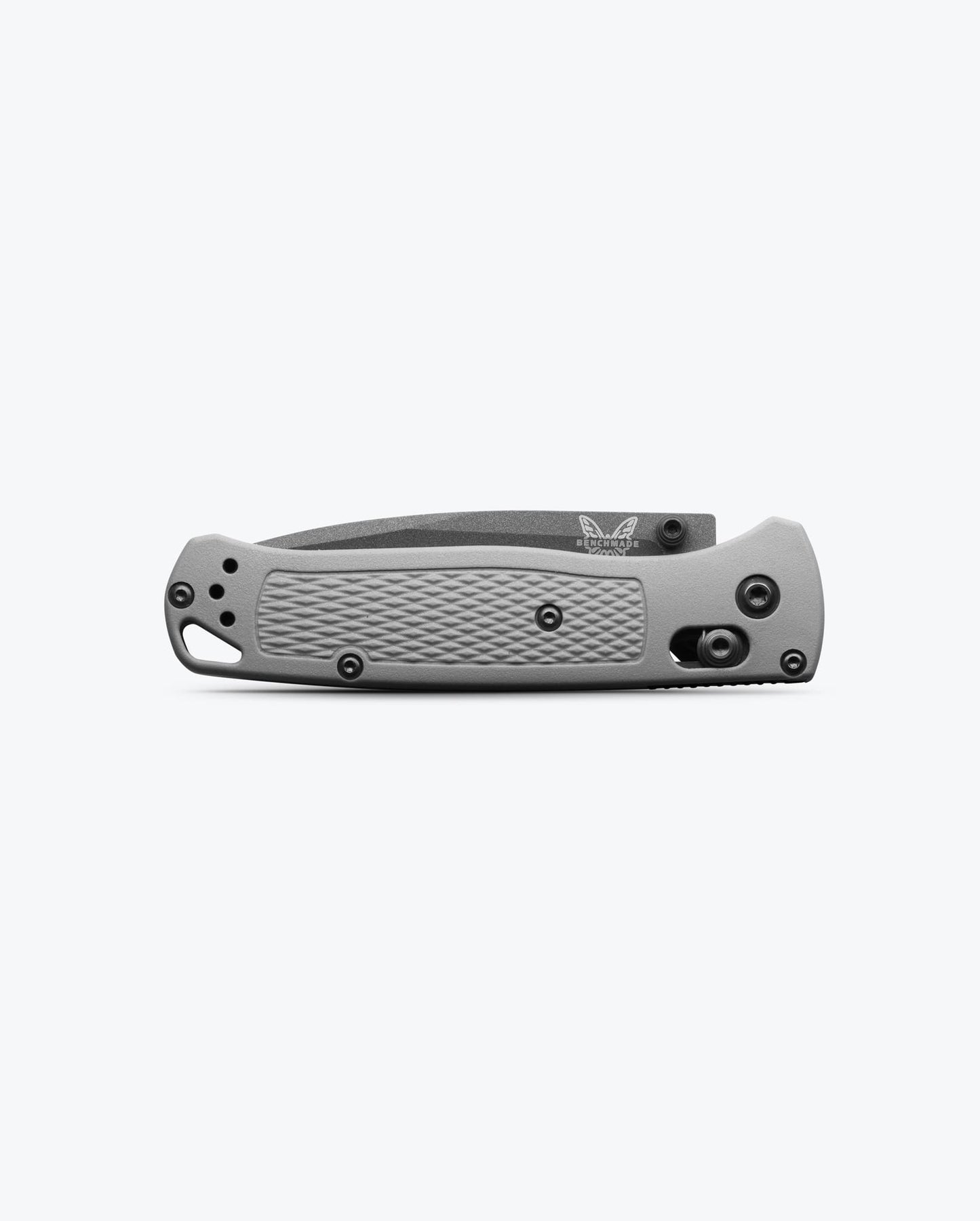 Benchmade Bugout 535BK-08 closed view showing Storm Gray Grivory handle