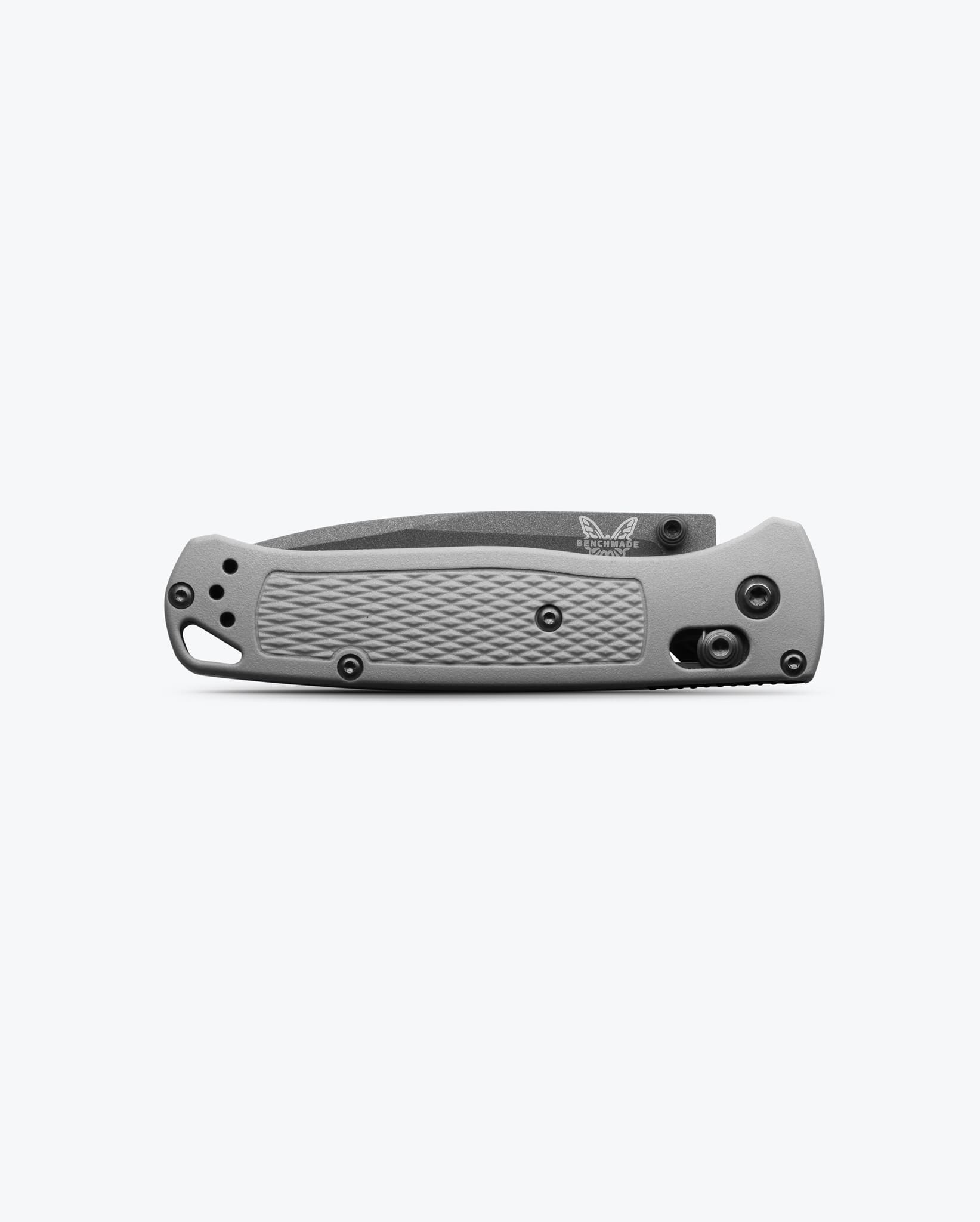 Benchmade Bugout 535BK-08 closed view showing Storm Gray Grivory handle
