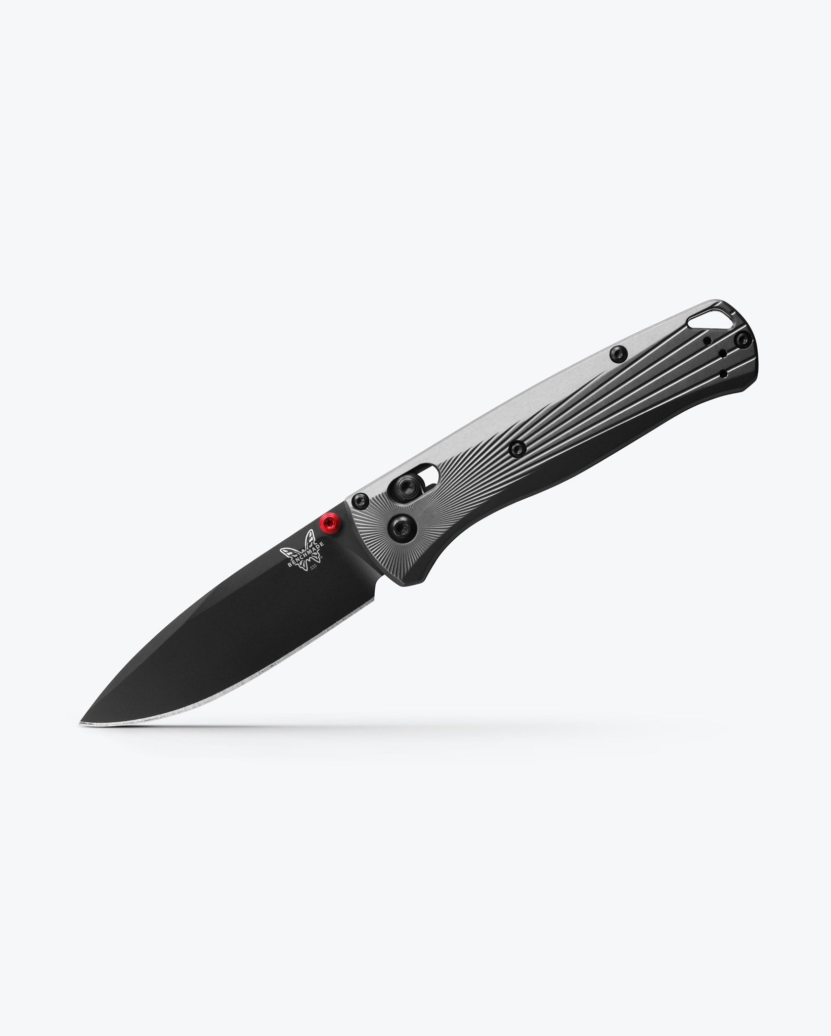 Benchmade Bugout 535BK-4 open position showing M390 drop-point blade