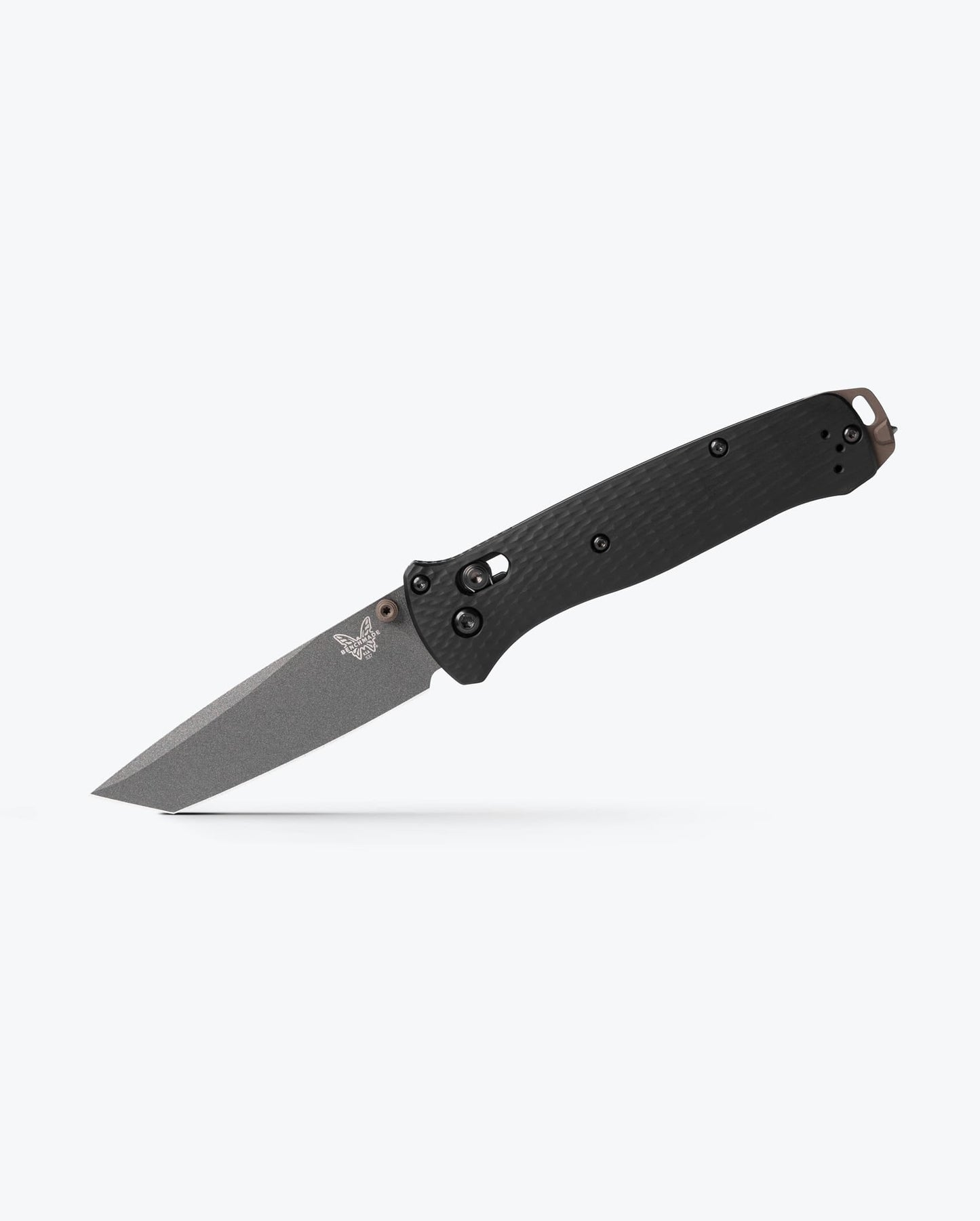 Benchmade Bailout 537GY-03 open position showing CPM-M4 tanto blade