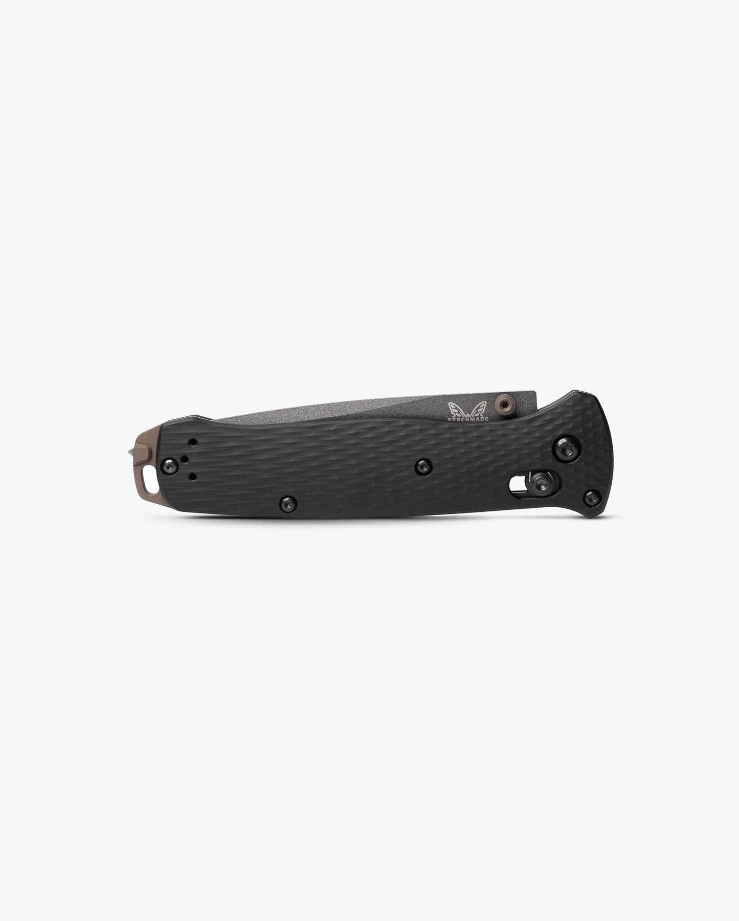 Benchmade Bailout 537SGY-03 closed view showing black aluminum handle